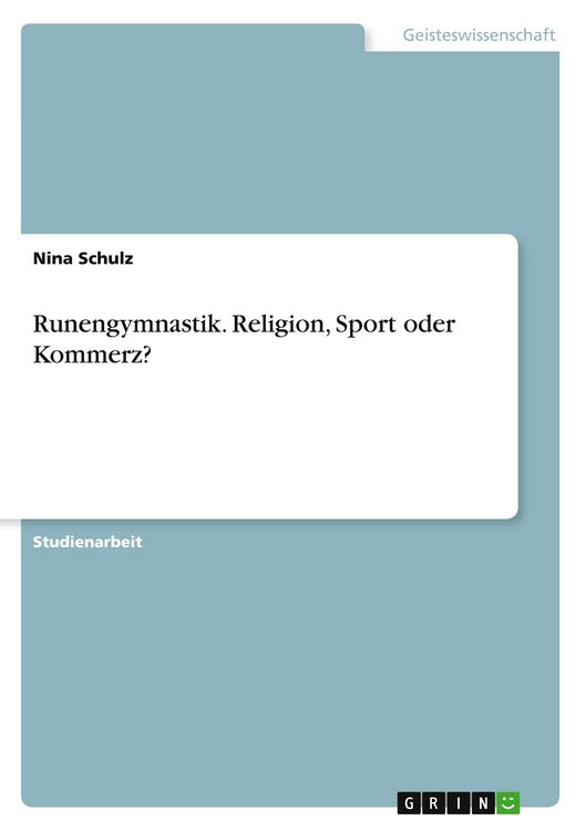 Produktbild: Runengymnastik. Religion, Sport oder Kommerz?