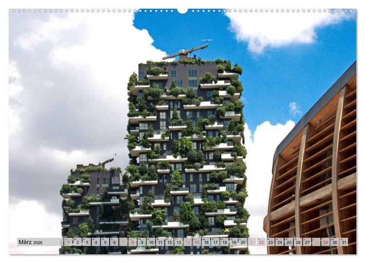 Produktbild: Neue Architektur in Mailand (hochwertiger Premium Wandkalender 2026 DIN A2 quer), Kunstdruck in Hochglanz