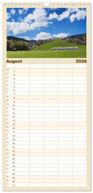 Produktbild: Familienplaner 2026 - Schliersee-Idylle mit 5 Spalten (Wandkalender, 21 x 45 cm) CALVENDO