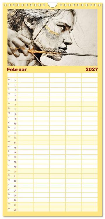 Produktbild: Familienplaner 2027 - Olympia. Anders. mit 5 Spalten (Wandkalender, 21 x 45 cm) CALVENDO