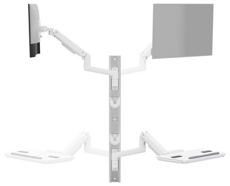 Produktbild: SpeaKa Professional Monitor-Wandhalterung SP-MM-961 1 Display(s) 43,2cm (17\") - 124,5cm (49\") Wei&szlig; H&ouml;henverstellbar, Schwenkbar