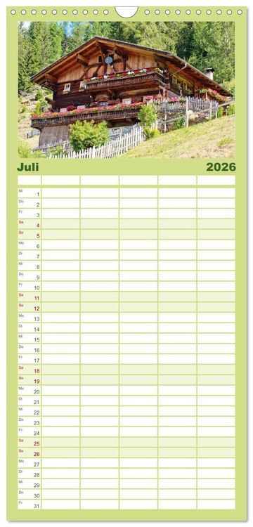 Produktbild: Familienplaner 2026 - Alte Zeitzeugen mit 5 Spalten (Wandkalender, 21 x 45 cm) CALVENDO