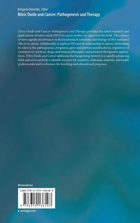 Produktbild: Nitric Oxide and Cancer: Pathogenesis and Therapy