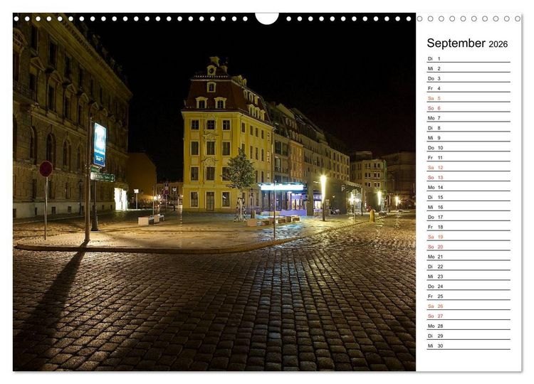 Produktbild: Eine Nacht in Dresden (Wandkalender 2026 DIN A3 quer), CALVENDO Monatskalender