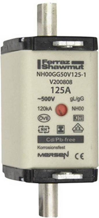 Produktbild: Mersen 1F765.000000 NH-Sicherung Sicherungsgr&ouml;&szlig;e = 00 125A 500V 1St.