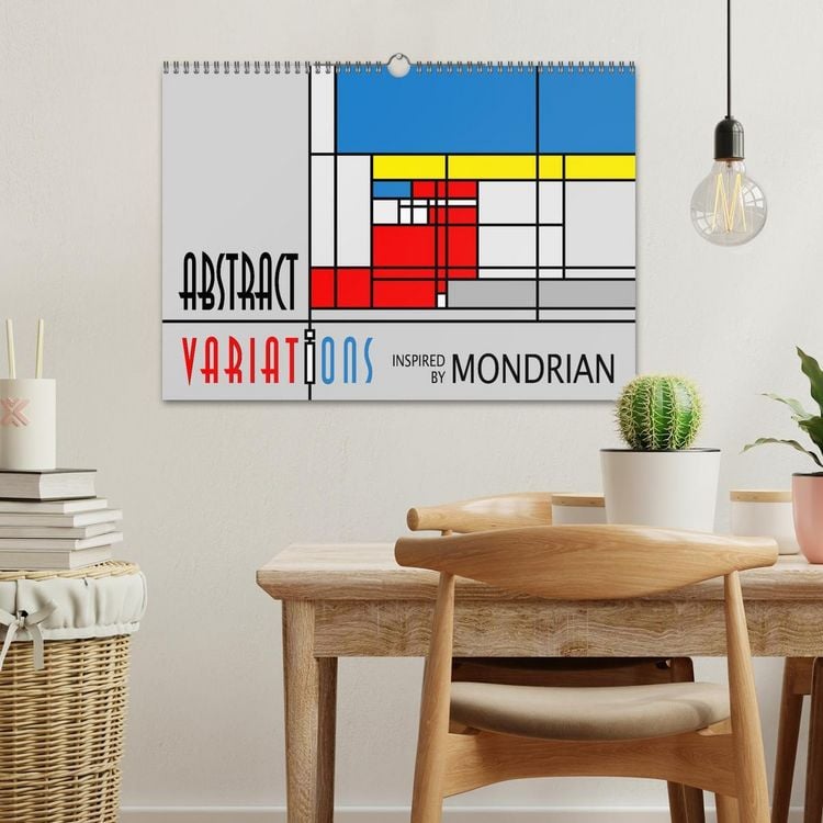 Produktbild: Abstract Variations inspired by Mondrian (Wandkalender 2026 DIN A3 quer), CALVENDO Monatskalender