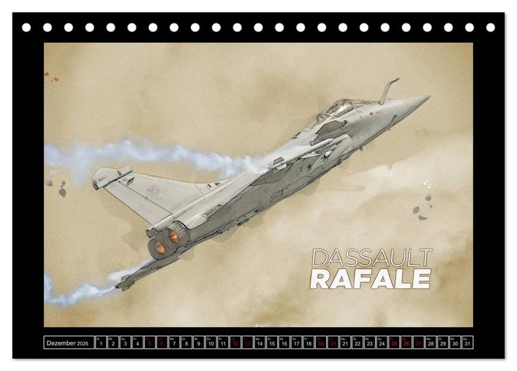Produktbild: Aero Action Art - Luftfahrt Kunst (Tischkalender 2026 DIN A5 quer), CALVENDO Monatskalender