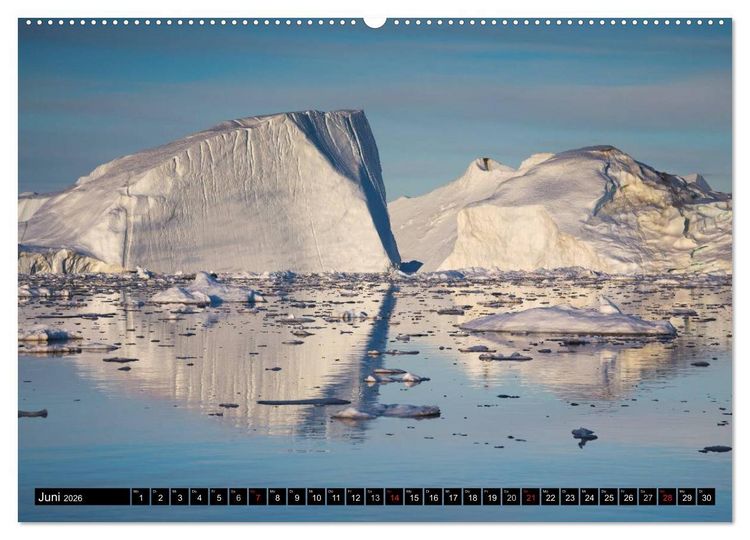 Produktbild: Ilulissat Eisfjord, Gr&ouml;nland. EIS - FORM UND LICHT (Wandkalender 2026 DIN A2 quer), CALVENDO Monatskalender
