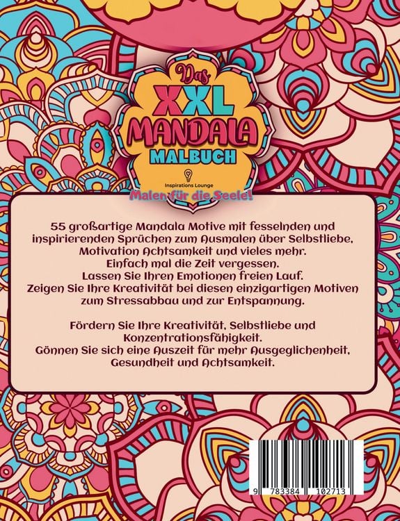 Produktbild: XXL MANDALA Malbuch: Inspiration & Selbstliebe