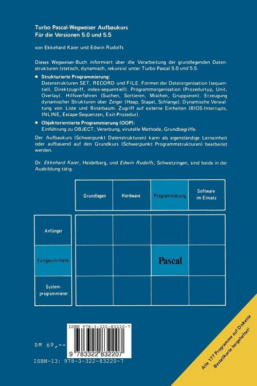 Produktbild: Turbo Pascal-Wegweiser Aufbaukurs