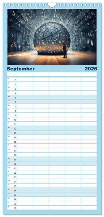 Produktbild: Familienplaner 2026 - Universum der Wissenschaften mit 5 Spalten (Wandkalender, 21 x 45 cm) CALVENDO