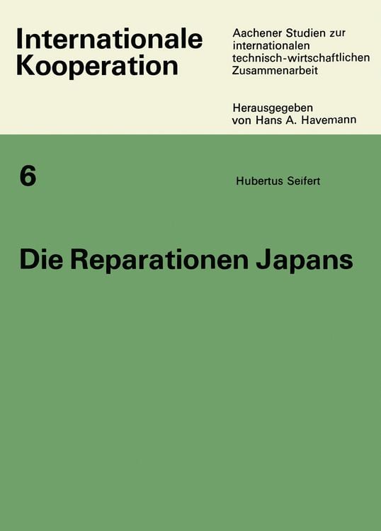 Produktbild: Die Reparationen Japans