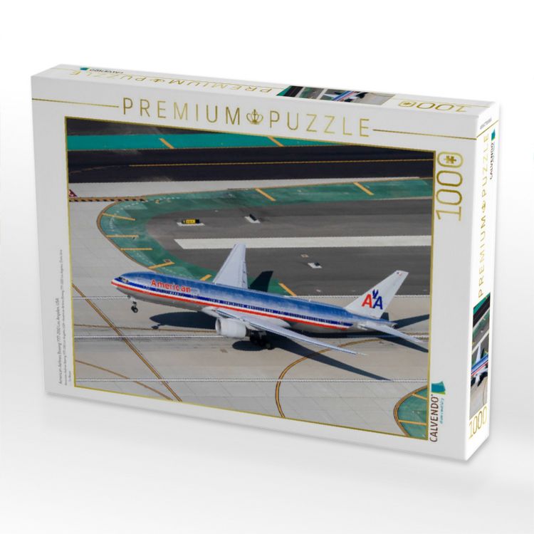 Produktbild: CALVENDO Puzzle American Airlines Boeing 777-200 Los Angeles, USA | 1000 Teile Lege-Gr&ouml;&szlig;e 64x48cm Foto-Puzzle f&uuml;r gl&uuml;ckliche Stunden