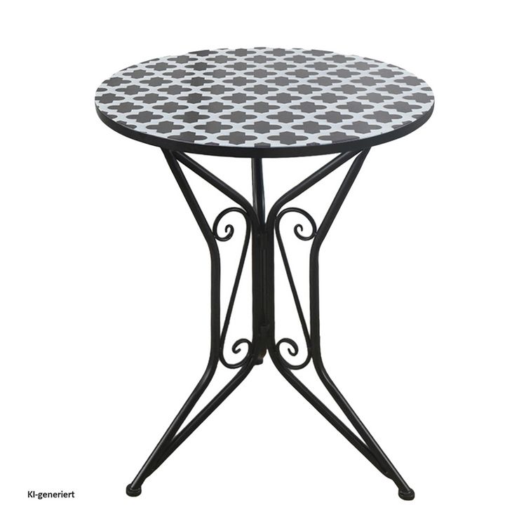 Produktbild: HTI-Living Gartentisch Metall Black and White Gartentisch Metall Black and White