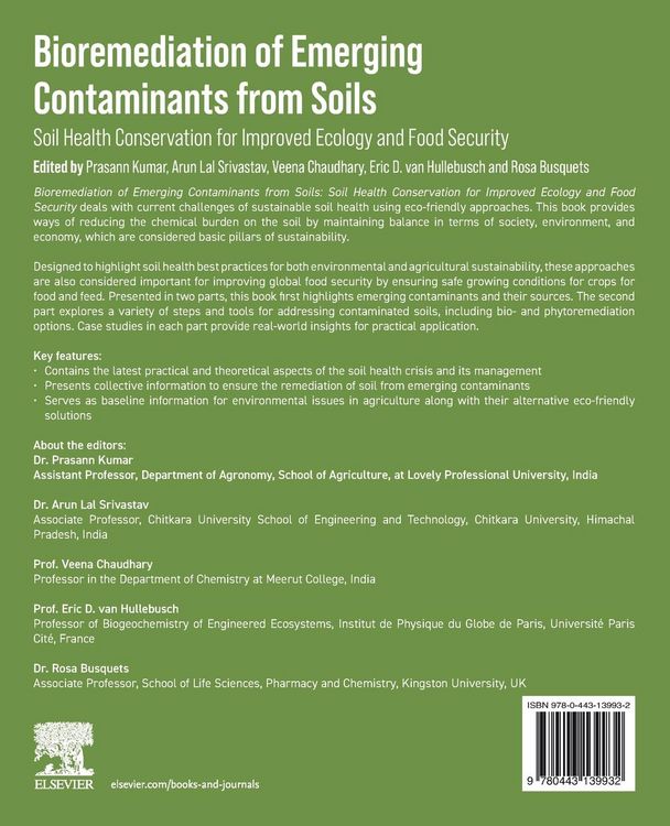 Produktbild: Bioremediation of Emerging Contaminants from Soils