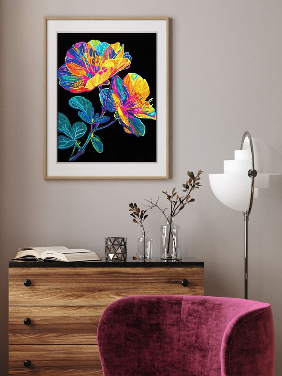 Produktbild: DIAMOND DOTZ - Diamond Painting Neon Blumen
