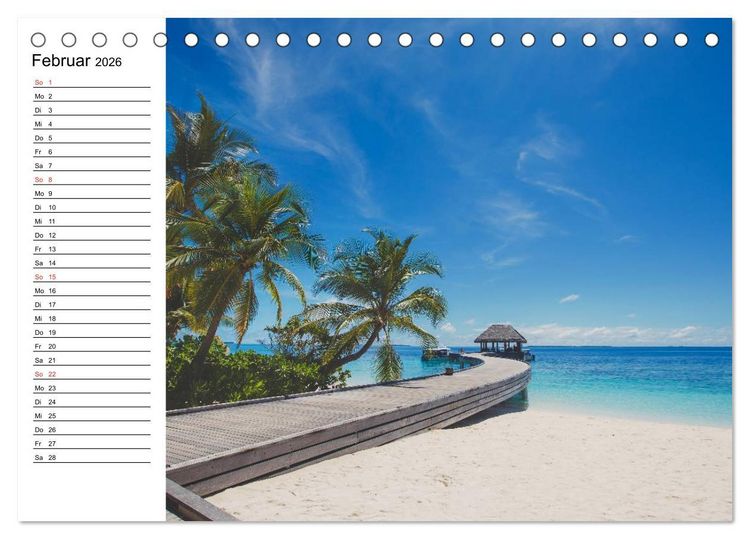 Produktbild: S&uuml;dsee-Inseln. Von Fidschi bis Bora Bora (Tischkalender 2026 DIN A5 quer), CALVENDO Monatskalender