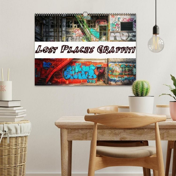 Produktbild: Lost Places Graffiti (Wandkalender 2026 DIN A3 quer), CALVENDO Monatskalender