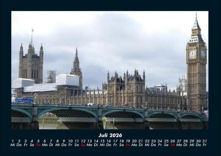 Produktbild: London 2026 Fotokalender DIN A4