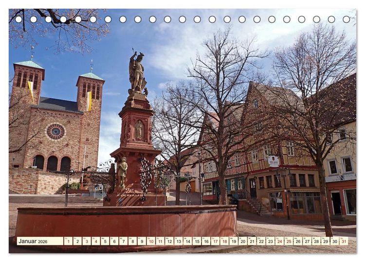 Produktbild: Bensheim a. d. Bergstra&szlig;e - Ein Stadtspaziergang (Tischkalender 2026 DIN A5 quer), CALVENDO Monatskalender