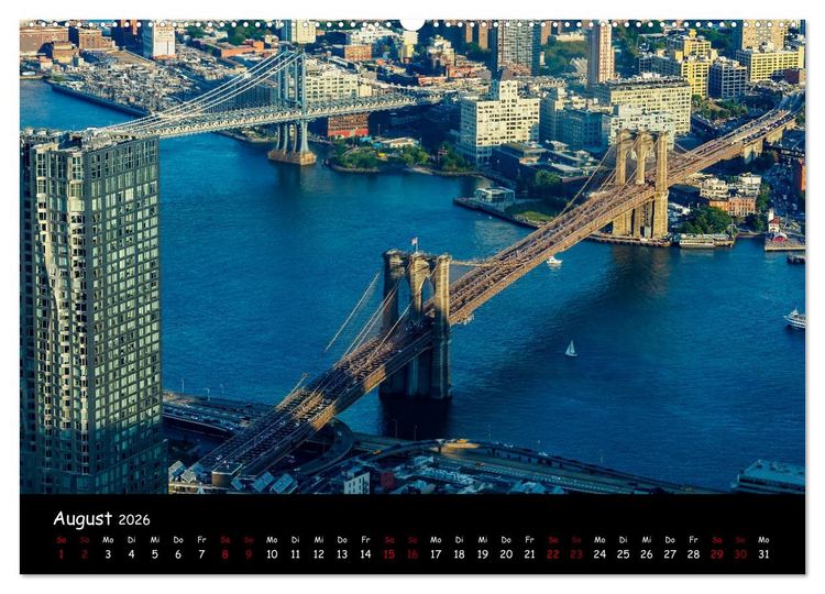 Produktbild: New York City - Impressionen (hochwertiger Premium Wandkalender 2026 DIN A2 quer), Kunstdruck in Hochglanz
