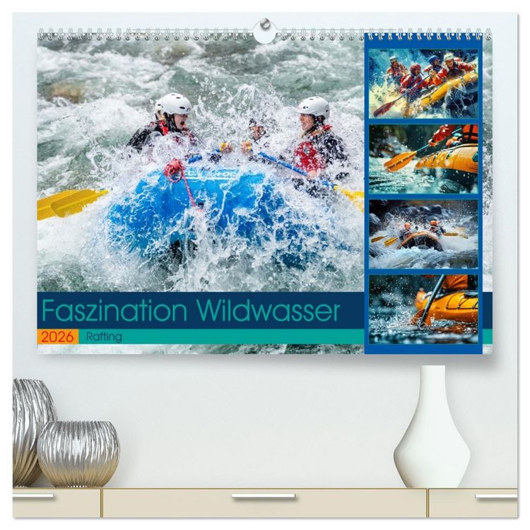 Produktbild: Faszination Wildwasser - Rafting (hochwertiger Premium Wandkalender 2026 DIN A2 quer), Kunstdruck in Hochglanz