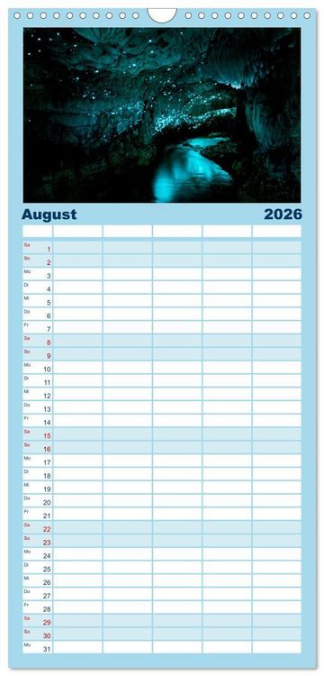 Produktbild: Familienplaner 2026 - Unglaubliche Natur - Landschaften aus unserer wunderbaren Welt mit 5 Spalten (Wandkalender, 21 x 45 cm) CALVENDO