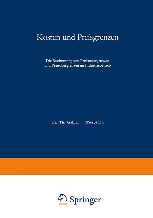 Produktbild: Kosten und Preisgrenzen