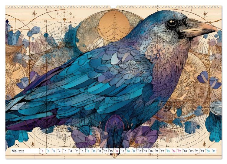 Produktbild: Bohemian Tierzauber (hochwertiger Premium Wandkalender 2026 DIN A2 quer), Kunstdruck in Hochglanz