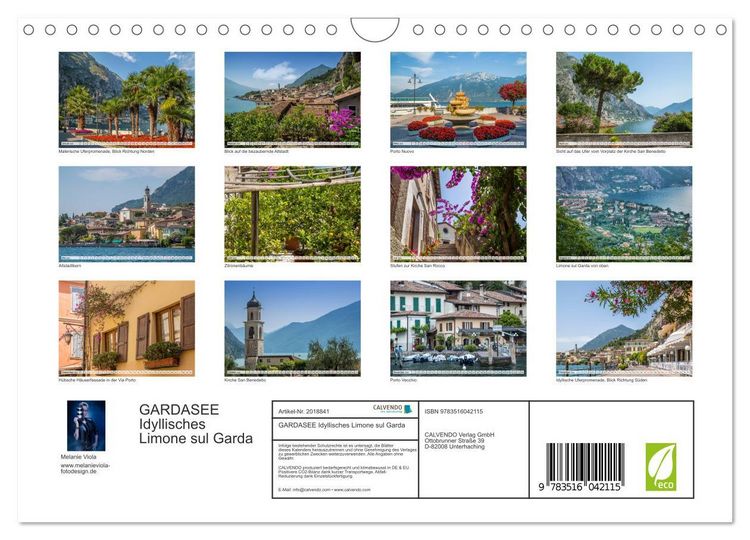 Produktbild: GARDASEE Idyllisches Limone sul Garda (Wandkalender 2026 DIN A4 quer), CALVENDO Monatskalender