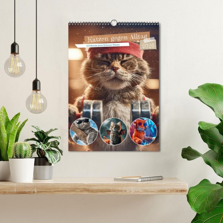 Produktbild: Katzen gegen Alltag (Wandkalender 2026 DIN A3 hoch), CALVENDO Monatskalender