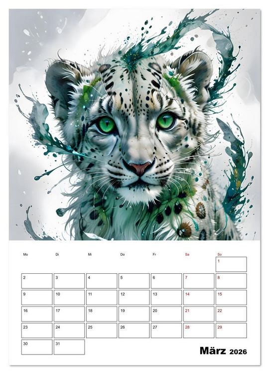 Produktbild: Majest&auml;tische K&ouml;nige der Wildnis (hochwertiger Premium Wandkalender 2026 DIN A2 hoch), Kunstdruck in Hochglanz