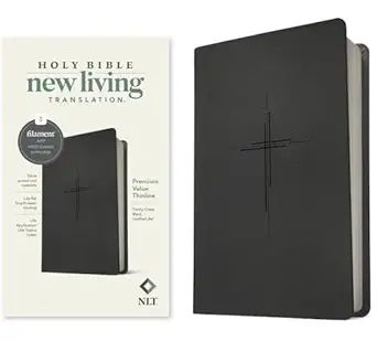 Produktbild: NLT Premium Value Thinline Bible, Filament Enabled (Leatherlike, Trinity Cross Black)
