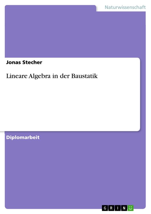 Produktbild: Lineare Algebra in der Baustatik