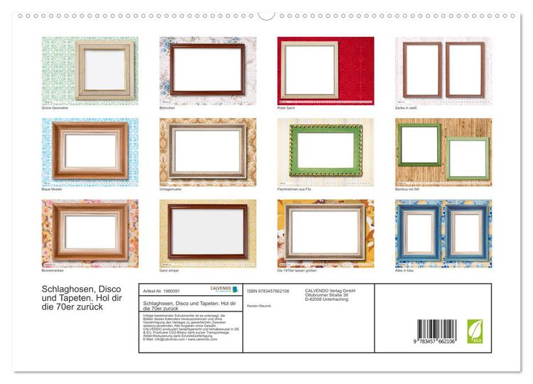 Produktbild: Schlaghosen, Disco und Tapeten. Hol dir die 70er zur&uuml;ck (hochwertiger Premium Wandkalender 2026 DIN A2 quer), Kunstdruck in Hochglanz