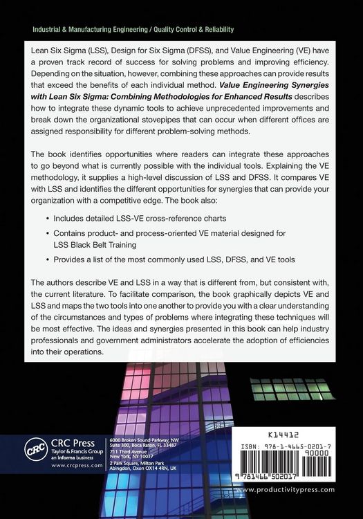 Produktbild: Value Engineering Synergies with Lean Six Sigma