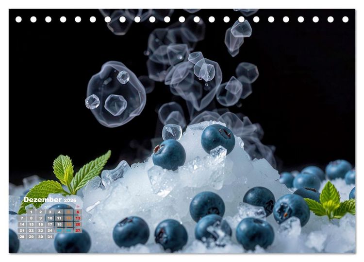 Produktbild: Superfood Blaubeeren und Erdbeeren (Tischkalender 2026 DIN A5 quer), CALVENDO Monatskalender