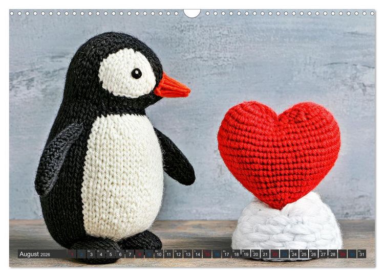 Produktbild: PINGUINE - modern Art (Wandkalender 2026 DIN A3 quer), CALVENDO Monatskalender