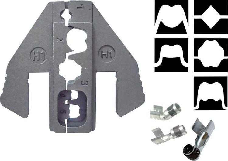 Produktbild: TOOLCRAFT PLE-0H1 Crimp-Eins&auml;tze Z&uuml;ndkerzenstecker Quetschbereich: 1 mm&sup2; (max) Passend f&uuml;r Marke (Zangen): TOOLCRAFT PZ-500