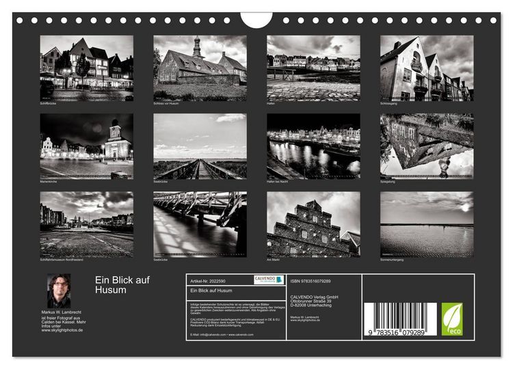 Produktbild: Ein Blick auf Husum (Wandkalender 2026 DIN A4 quer), CALVENDO Monatskalender