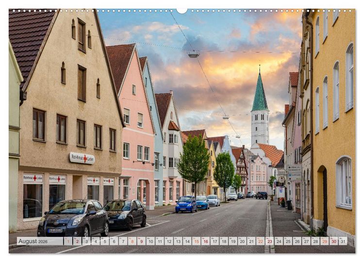 Produktbild: Lauingen Impressionen (Wandkalender 2026 DIN A2 quer), CALVENDO Monatskalender