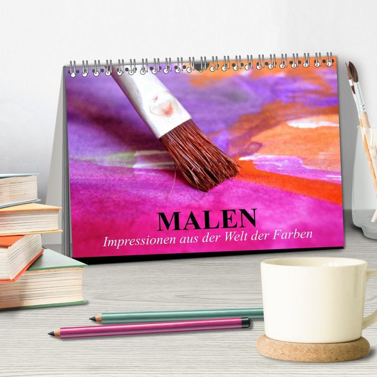 Produktbild: Malen. Impressionen aus der Welt der Farben (Tischkalender 2026 DIN A5 quer), CALVENDO Monatskalender