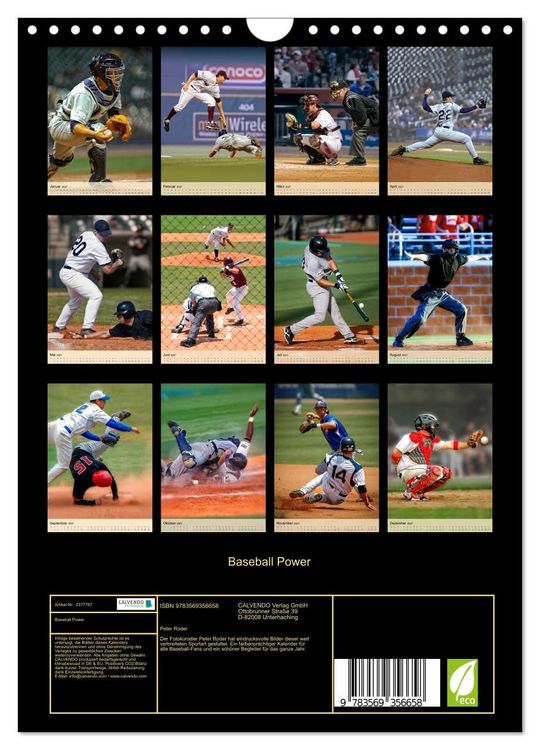 Produktbild: Baseball Power (Wandkalender 2027 DIN A4 hoch), CALVENDO Monatskalender