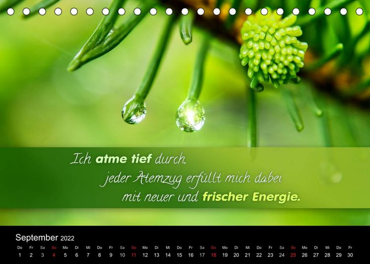 Produktbild: YouFeelGood - Positive Impulse f&uuml;r mehr Gesundheit, Entspannung und Wohlbefinden (Tischkalender 2022 DIN A5 quer)