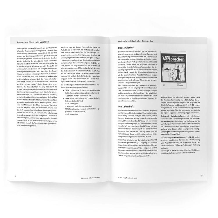 Produktbild: Das Versprechen &ndash; Friedrich D&uuml;rrenmatt &ndash; Lehrerheft