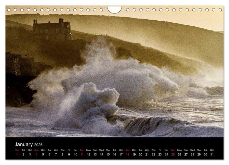 Produktbild: Waves in Cornwall (Wall Calendar 2026 DIN A4 landscape), CALVENDO 12 Month Wall Calendar