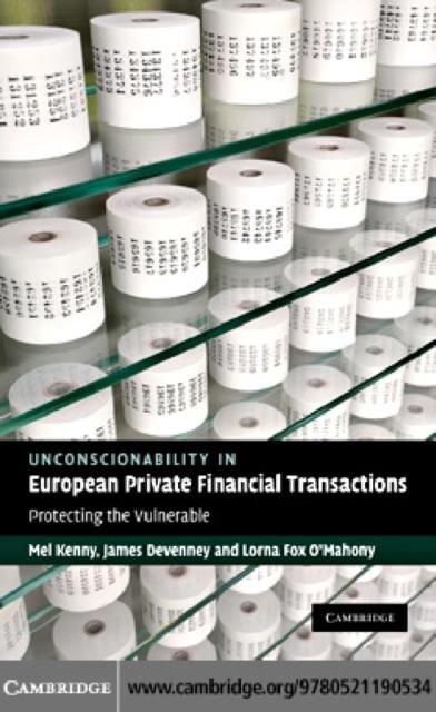 Produktbild: Unconscionability in European Private Financial Transactions