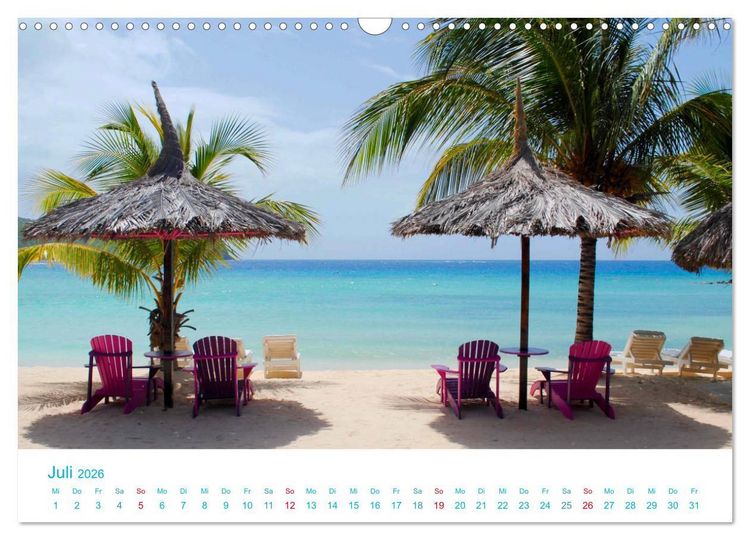 Produktbild: Unter Palmen 2026. Impressionen von den sch&ouml;nsten Str&auml;nden der Welt (Wandkalender 2026 DIN A3 quer), CALVENDO Monatskalender