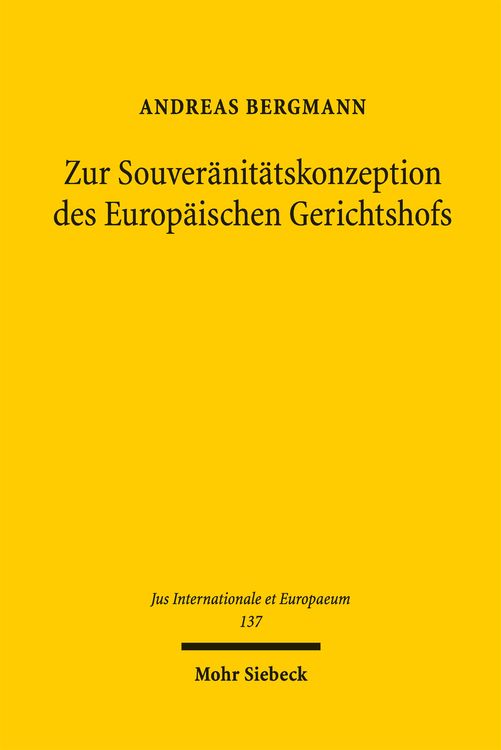 Produktbild: Zur Souver&auml;nit&auml;tskonzeption des Europ&auml;ischen Gerichtshofs