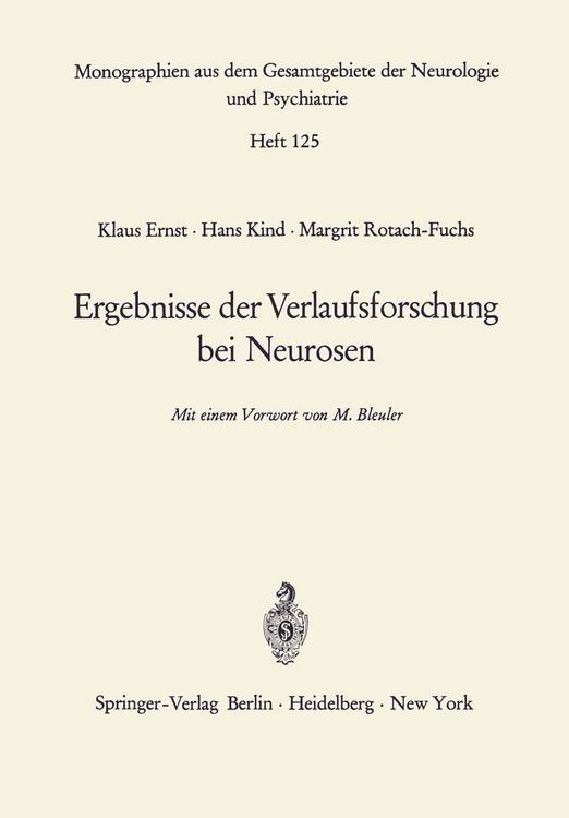 Produktbild: Ergebnisse der Verlaufsforschung bei Neurosen